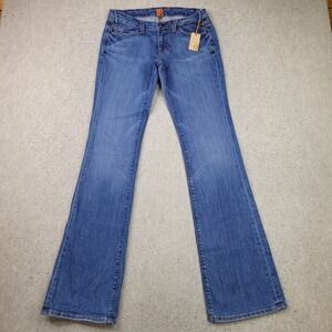 Yanuk U Y2K‎ Womens Jeans Size25 (28x33) Bootcut Flare Blue Made In USA NEW